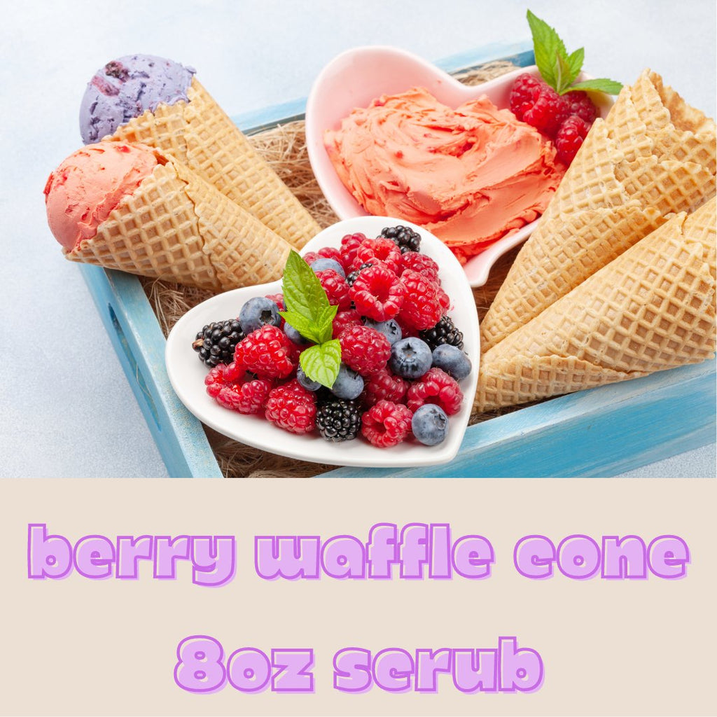 Berry Waffle Cone 8oz Scrub - Cordoza Nail Supply