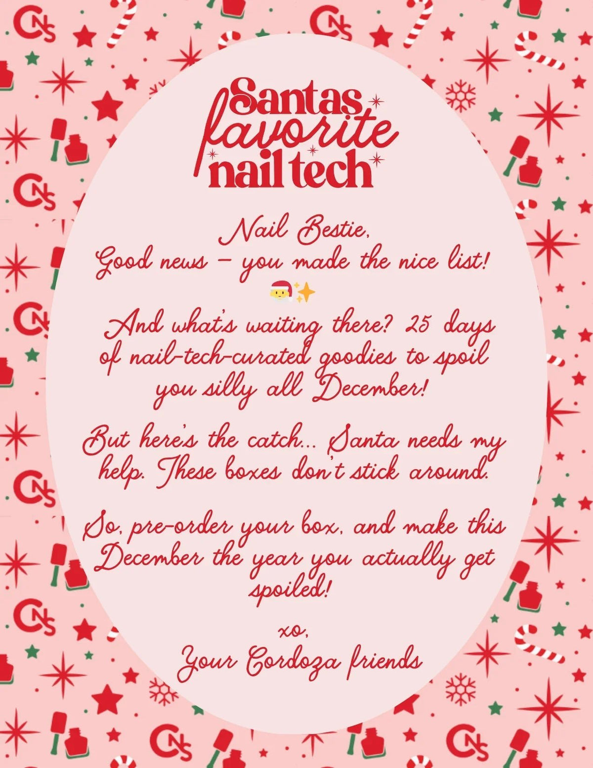 2025 Cordoza Christmas Nail Tech Advent Box - PRE ORDER - Cordoza Nail Supply