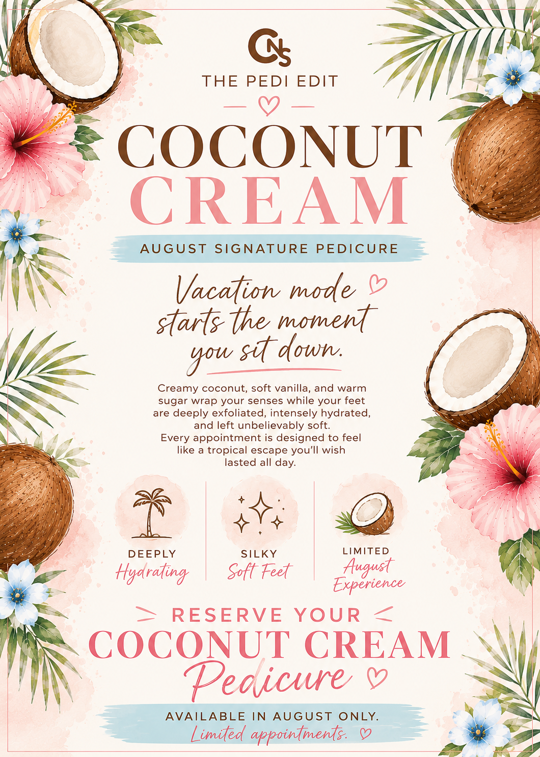 August Pedi Edit - Coconut Lime Mojito - Last Chance