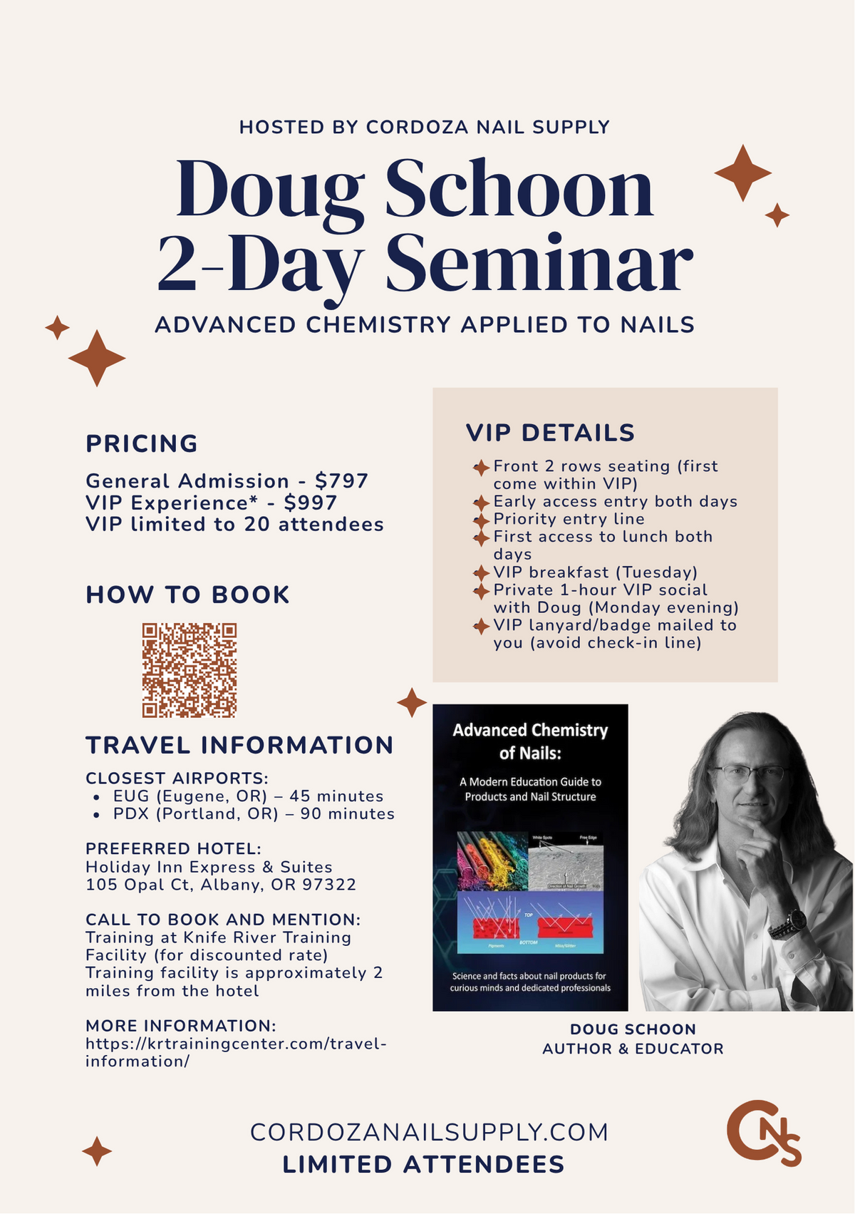 Doug Schoon 2 Day Seminar • August 31 to September 1, 2026 • Albany, Oregon