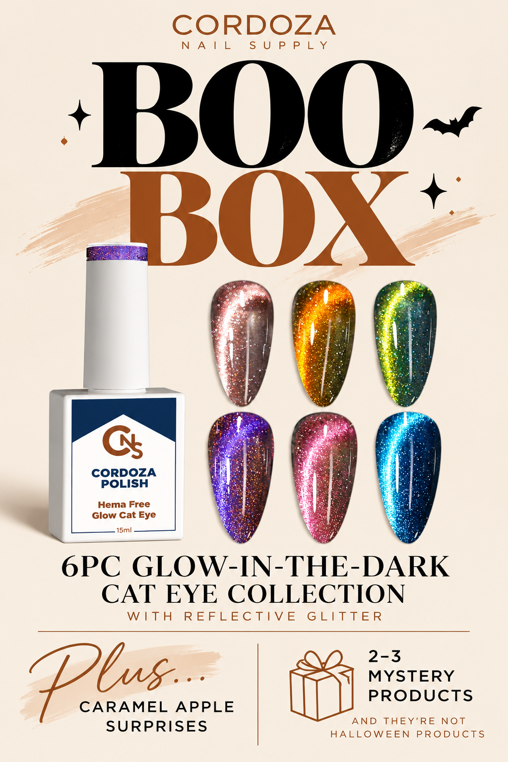 The BOO BOX | Limited Edition Glow-in-the-Dark Cat Eye Gel Polish Mystery Box