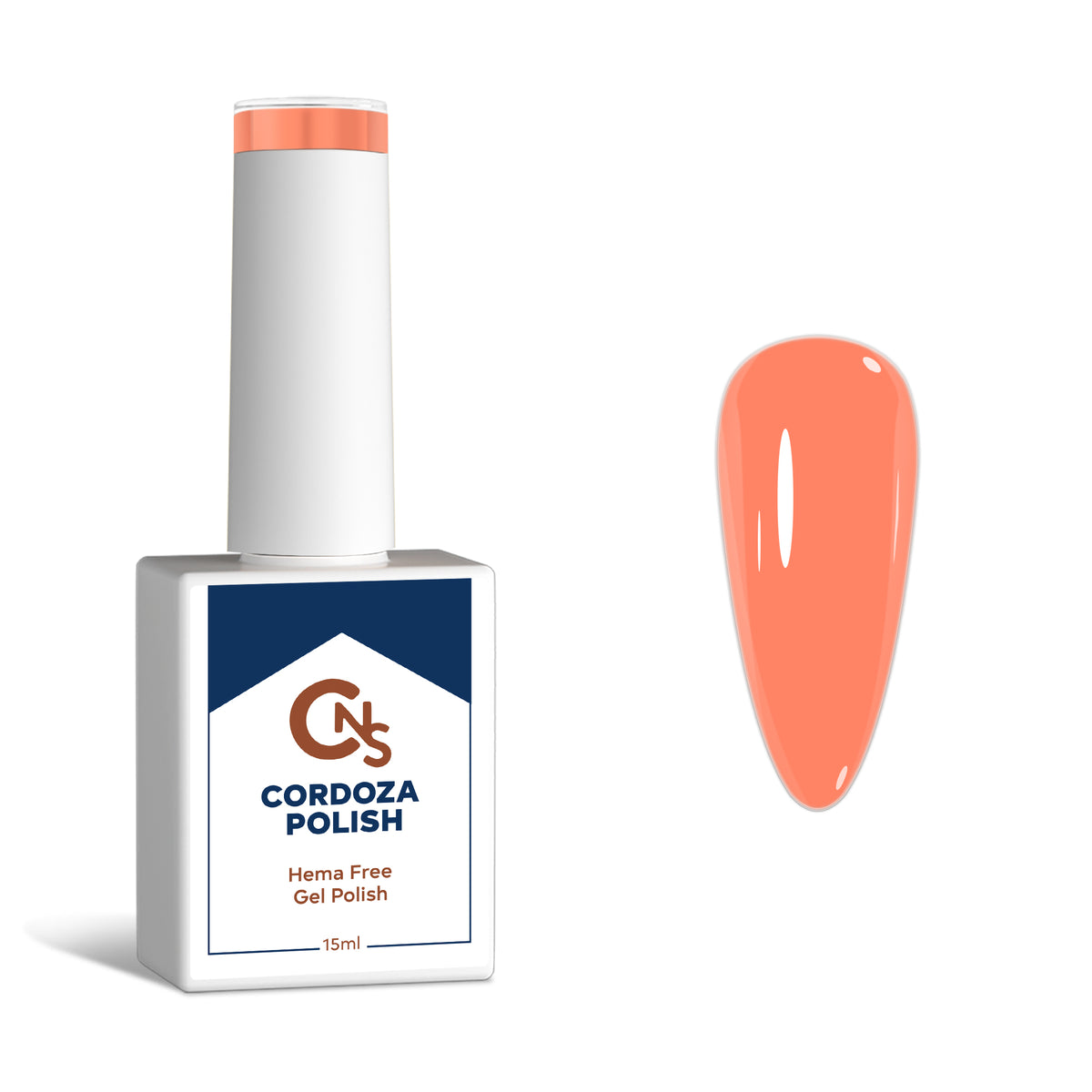 Bright Melon Coral - CNS Hema Free Gel Polish.