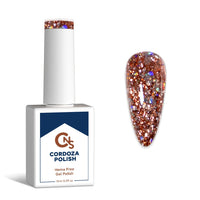 Bronzed Up - CNS Hema Free Glitter Gel Polish