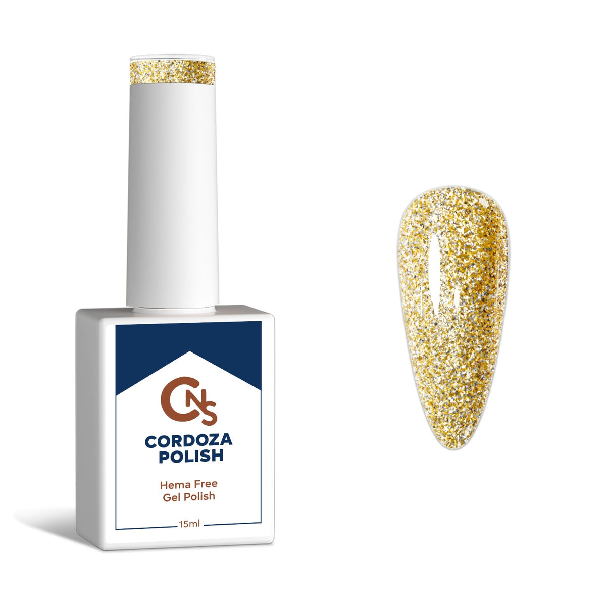 Golden Bloom - CNS Hema Free Metallic Gel Polish
