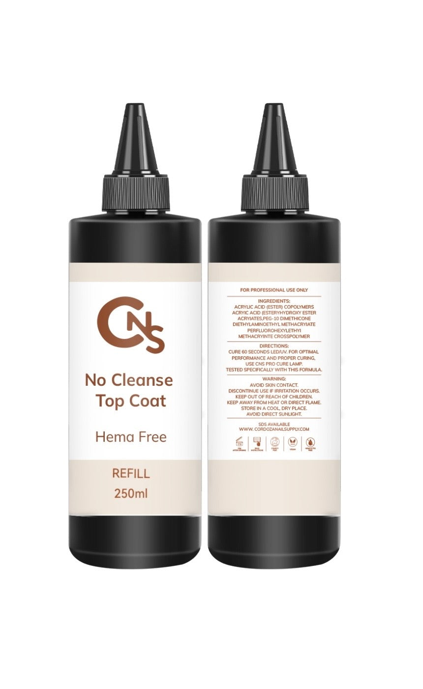No Cleanse Hema Free Top Coat 250ml Refill