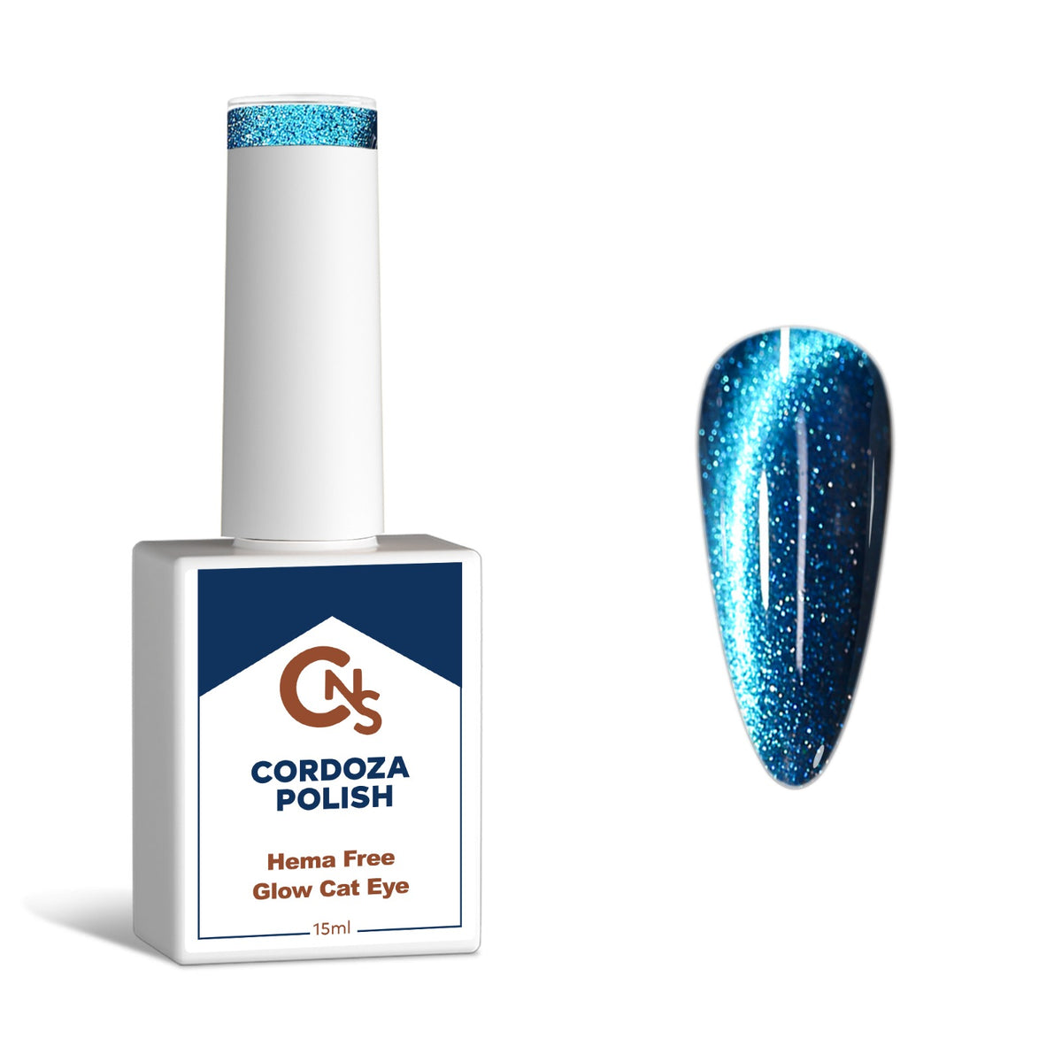 Deep End Energy - CNS Hema Free Glow Cateye Gel Polish.
