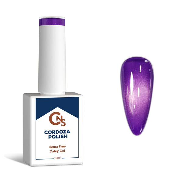 Deep Violet Aura CNS Hema Free Cateye Gel Polish.