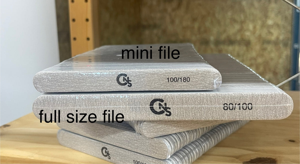 100/180 Mini Ultra-Premium White Zebra Files (5") - 50pc Pack