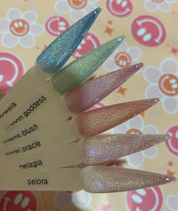 6pc Rainbow Holo Cateye Hema Free Gel Polish - Goddesses of the Deep