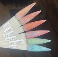 6pc Rainbow Holo Cateye Hema Free Gel Polish - Goddesses of the Deep