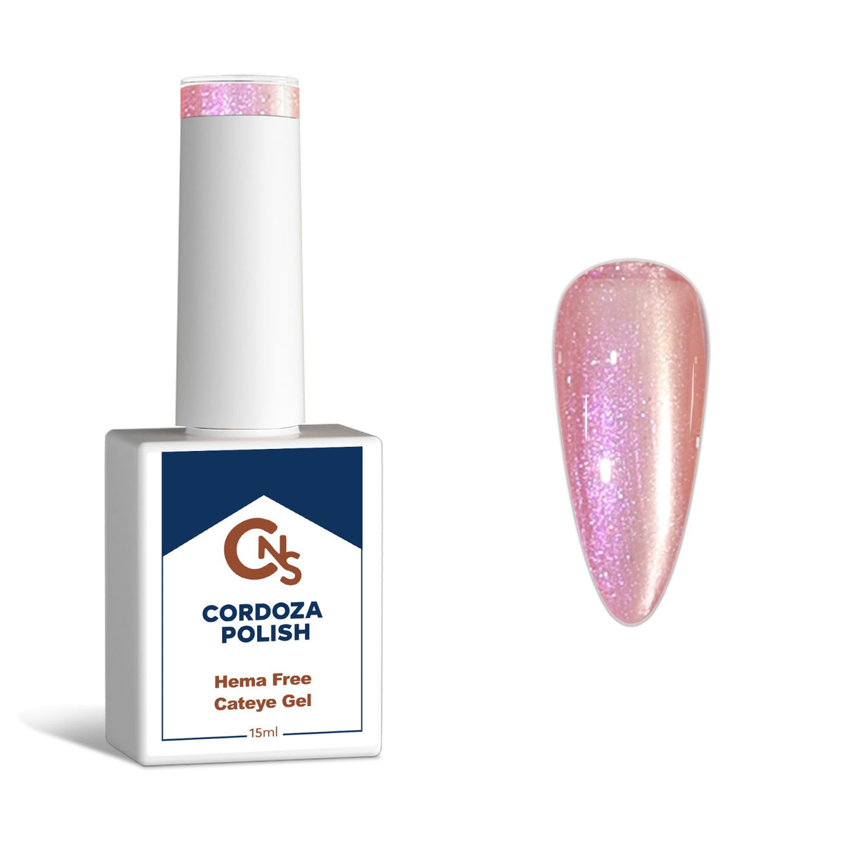 Glazed Blush CNS Hema Free Cateye Gel Polish.
