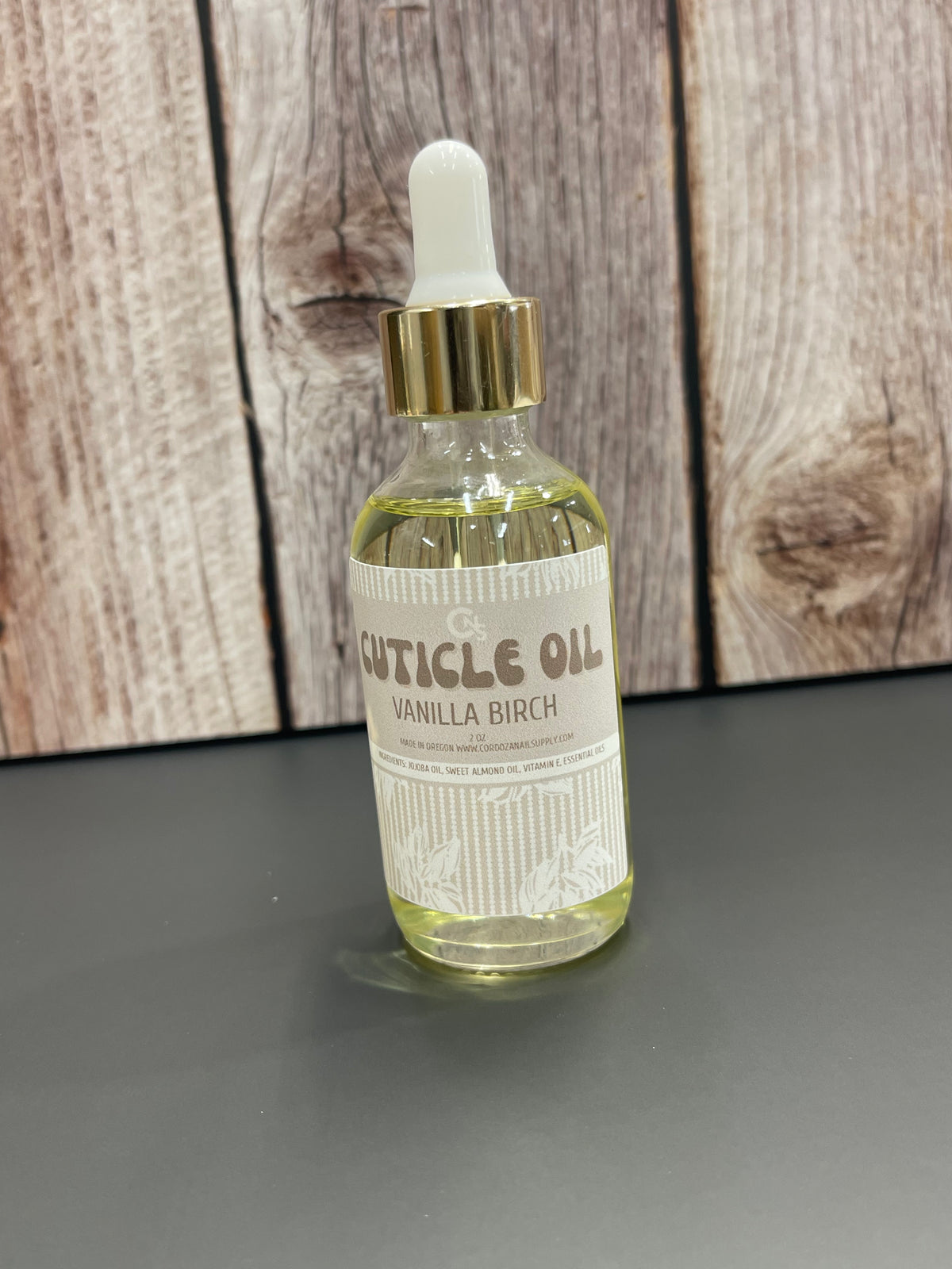Vanilla Birch Cuticle Oil 2oz Dropper