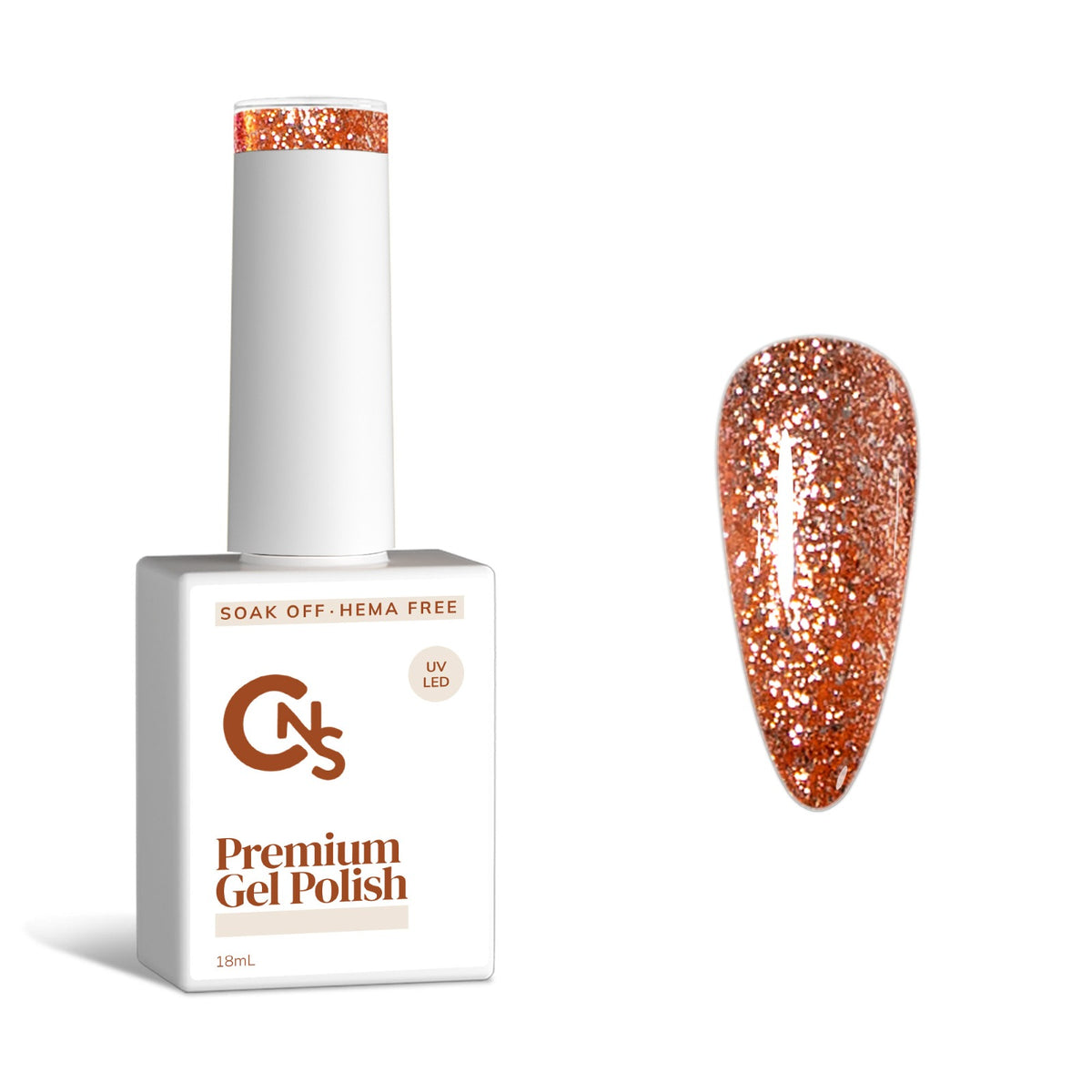 Copper Cadillac - Metallic Sparkle Gel Polish - Hema/TPO Free