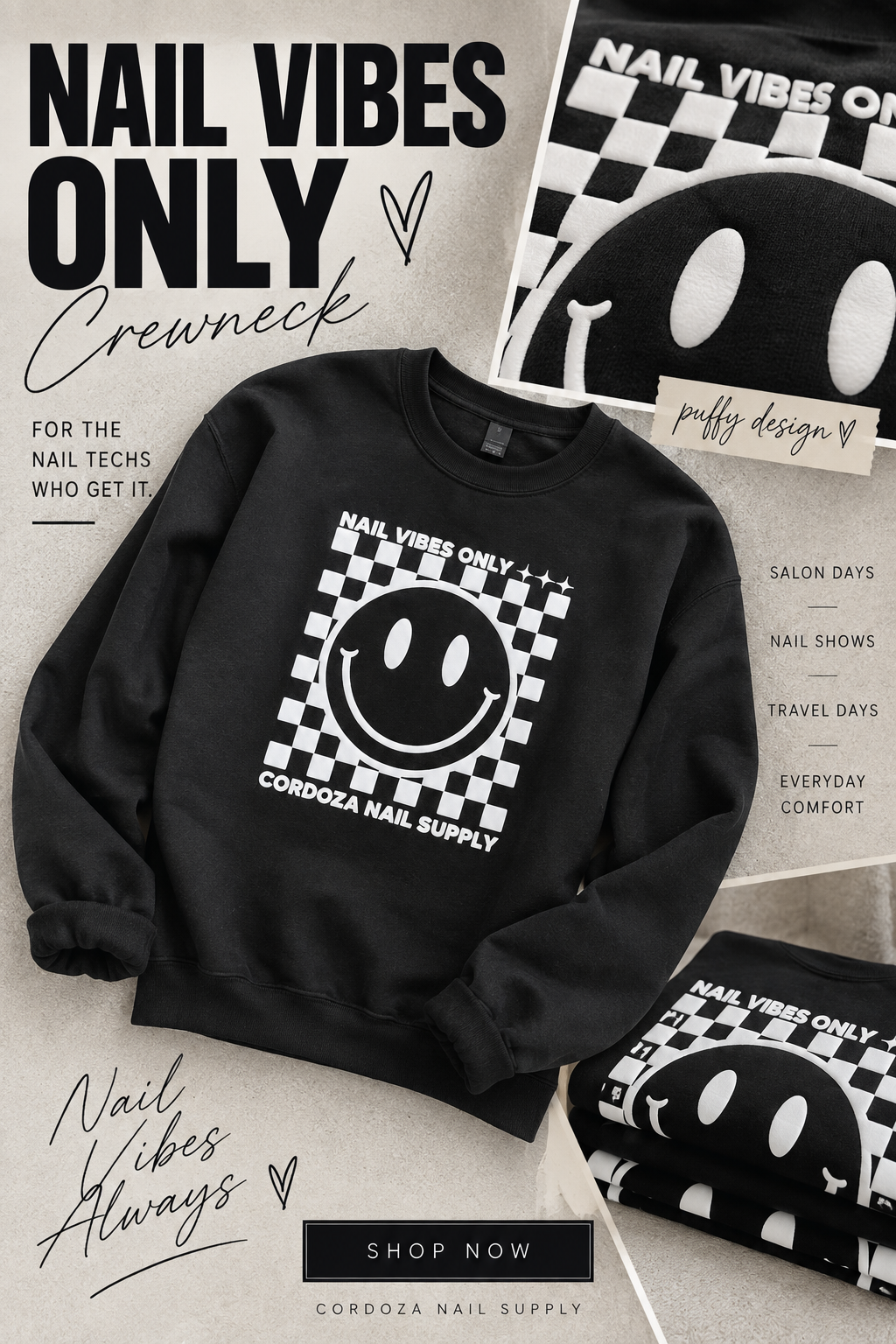Nail Vibes Only Crewneck