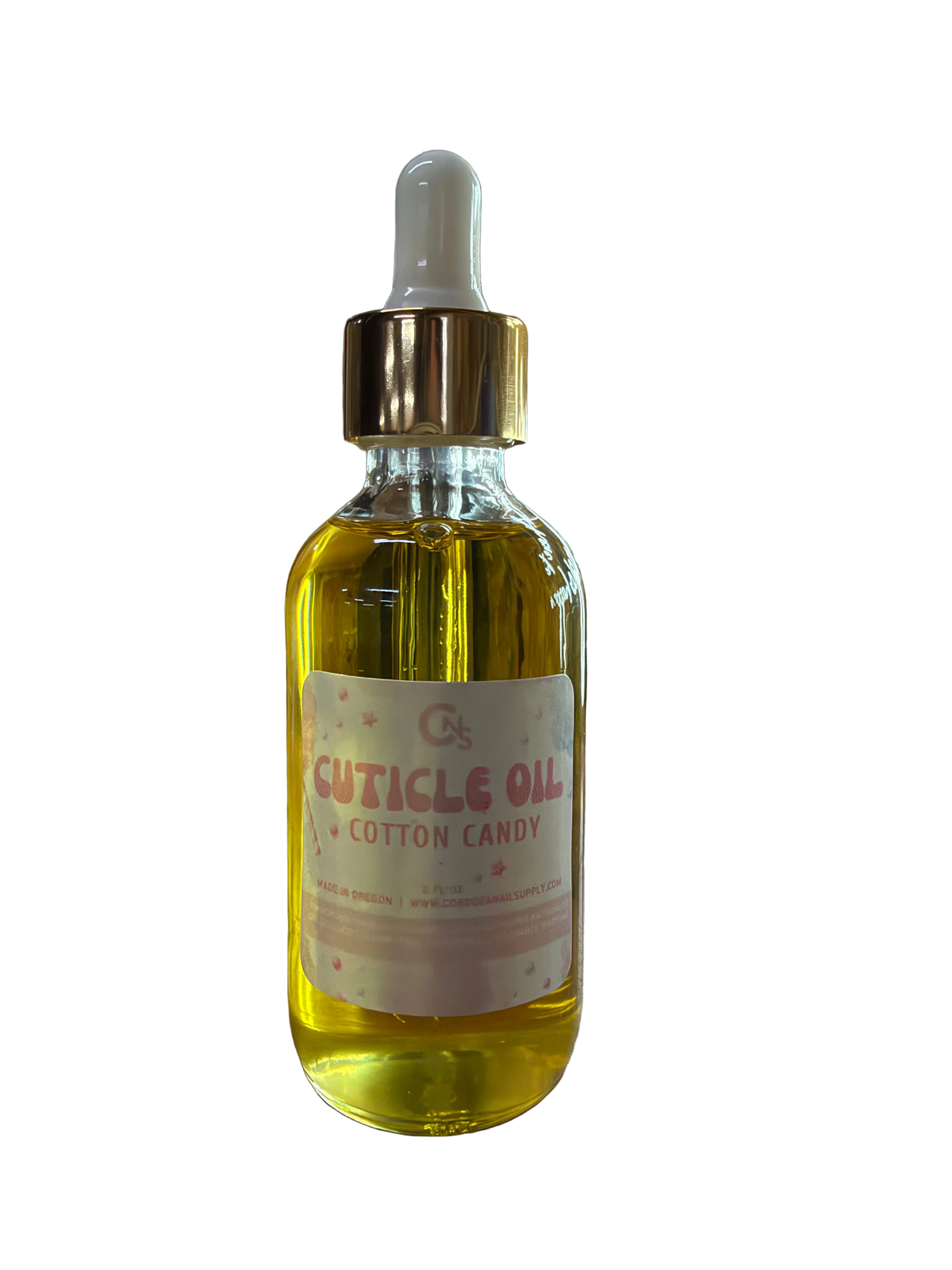 Cotton Candy Cuticle Oil 2oz Glass Dropper
