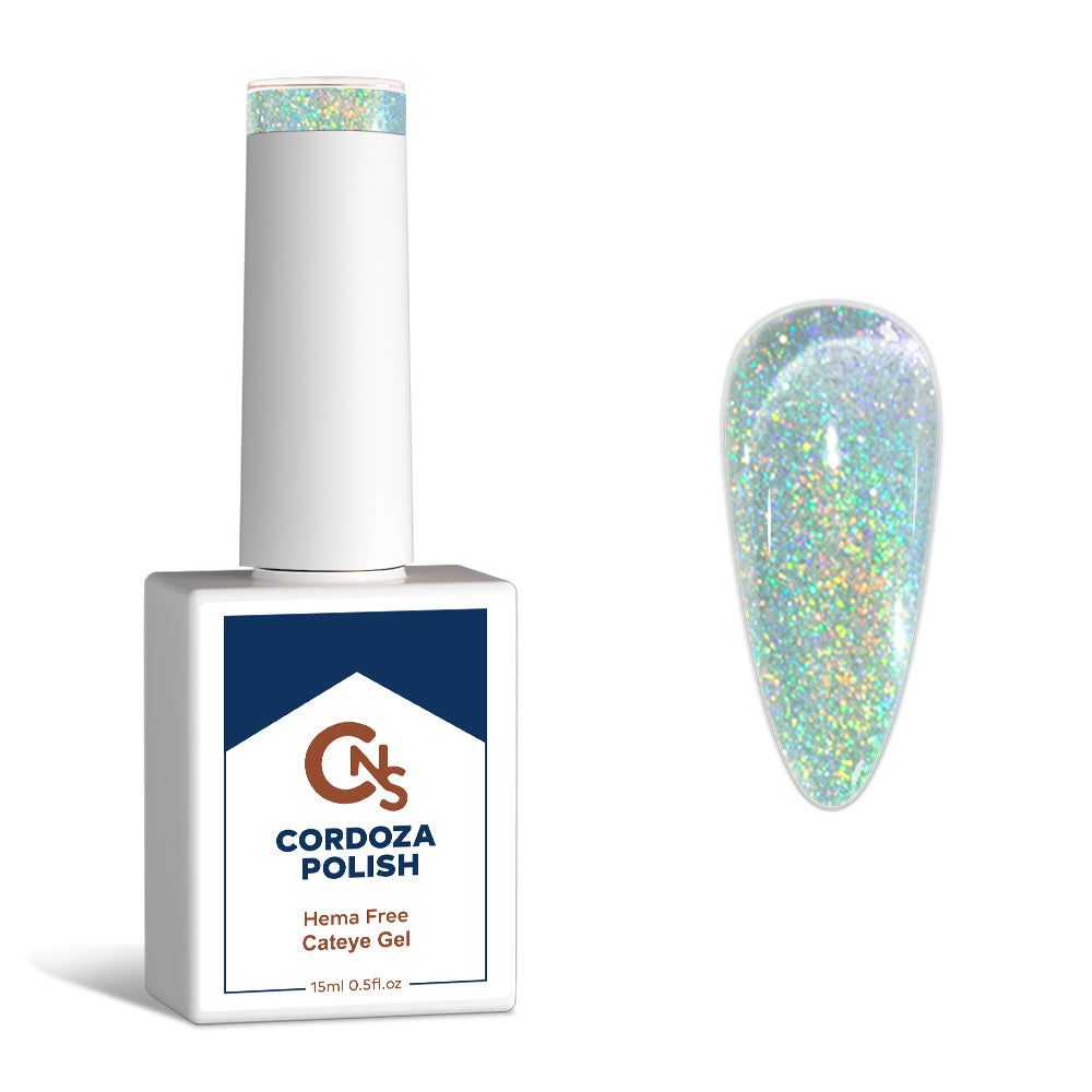 Lagoon Goddess - CNS Hema Free Holographic Cateye Gel Polish