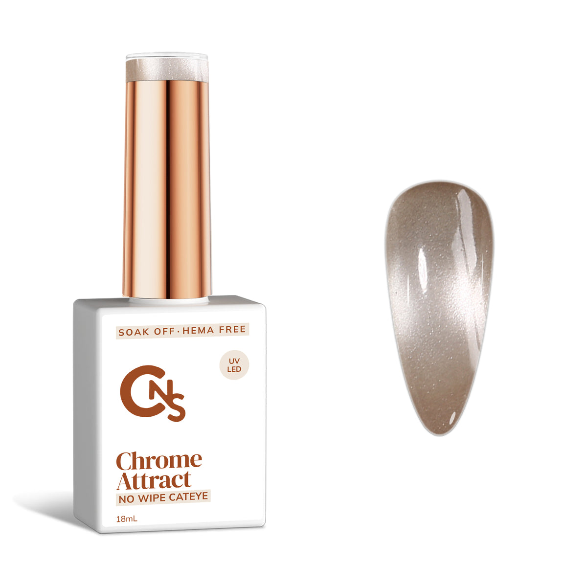 Nude Awakening - Chrome Attract Cateye Gel Polish Hema/TPO Free