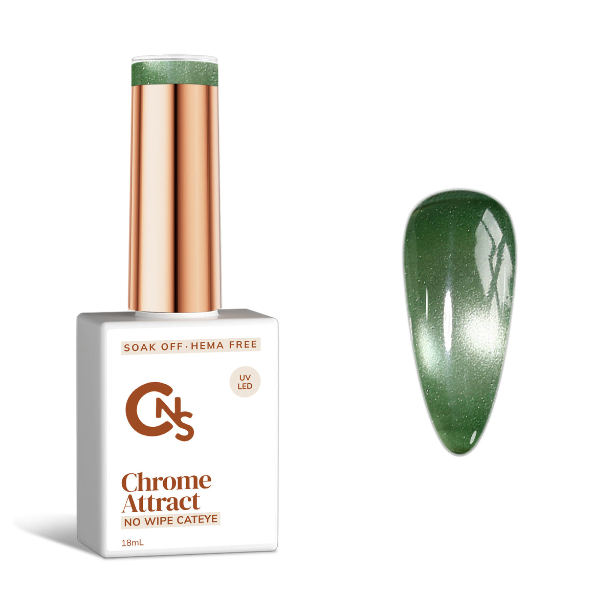 Olive My Attention - Chrome Attract Cateye Gel Polish Hema/TPO Free