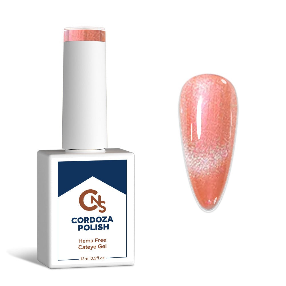 Peach Frequency - CNS Hema Free Aurora Cateye Gel Polish