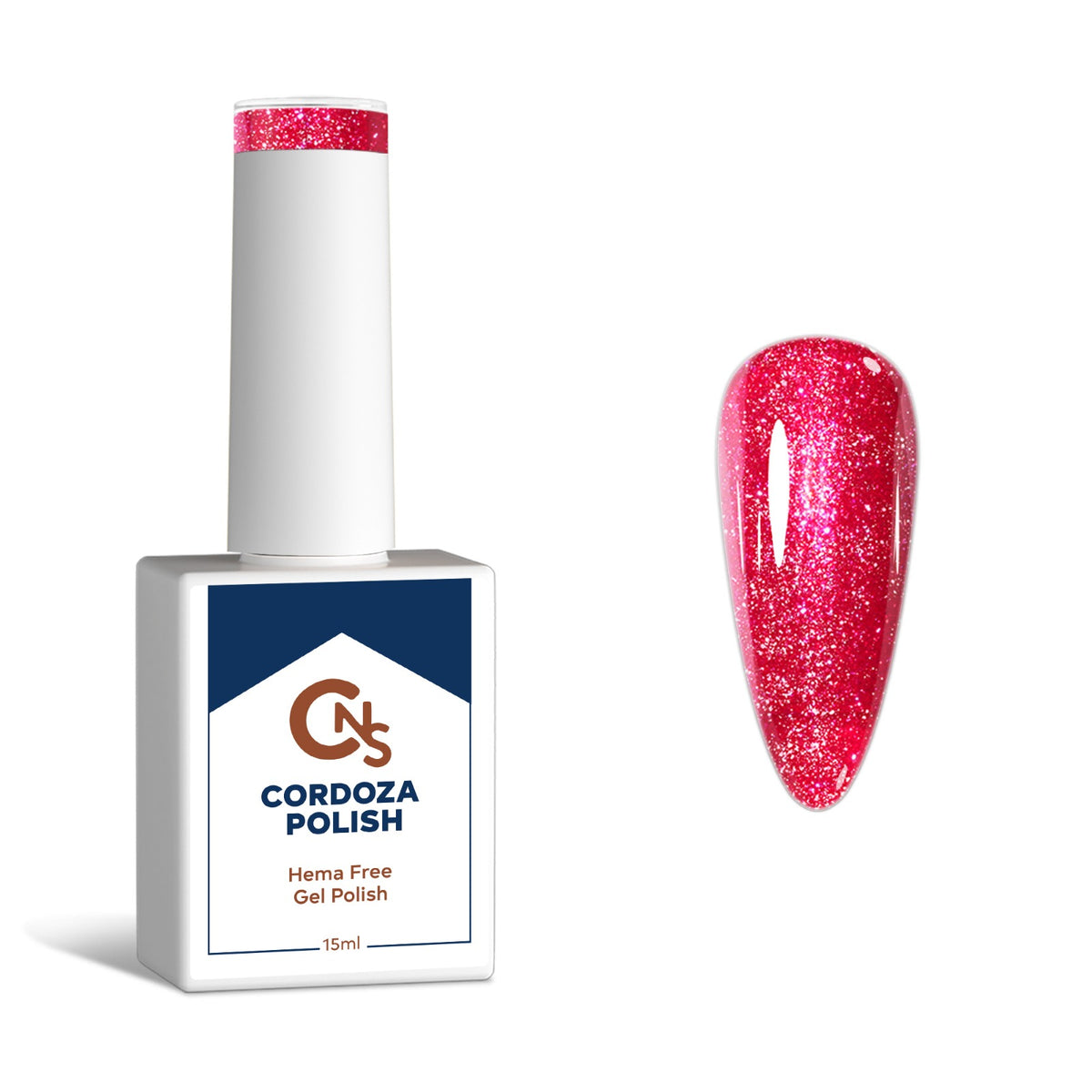 Pink Bear-y - CNS Hema Free Metallic Sparkle Gel Polish
