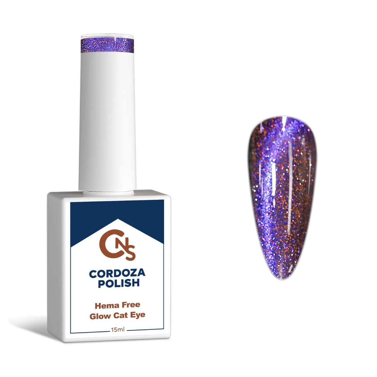 Running On Vibes - CNS Hema Free Glow Cateye Gel Polish.
