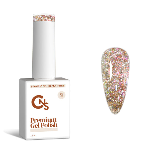 Spun Gold - Glitter Gel Polish - Hema/TPO Free.