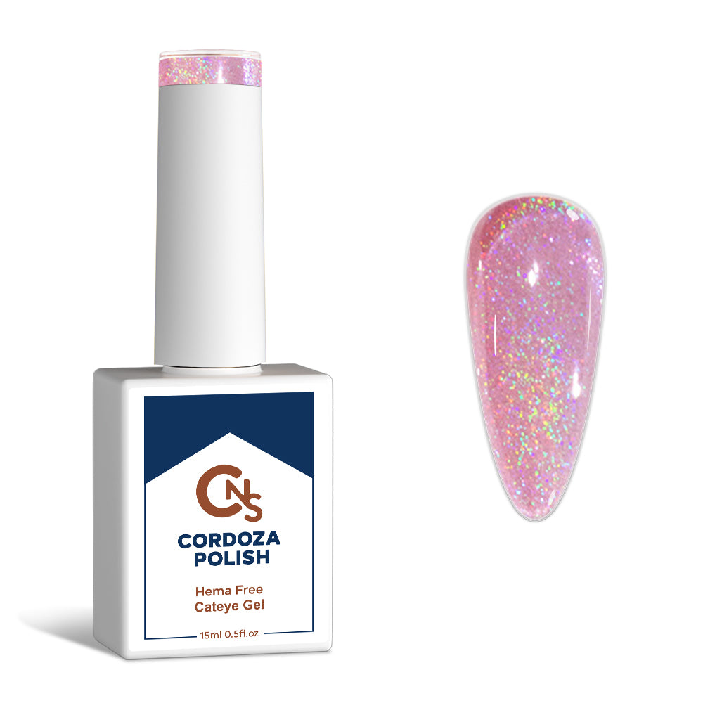 Sirens Blush - CNS Hema Free Holographic Cateye Gel Polish
