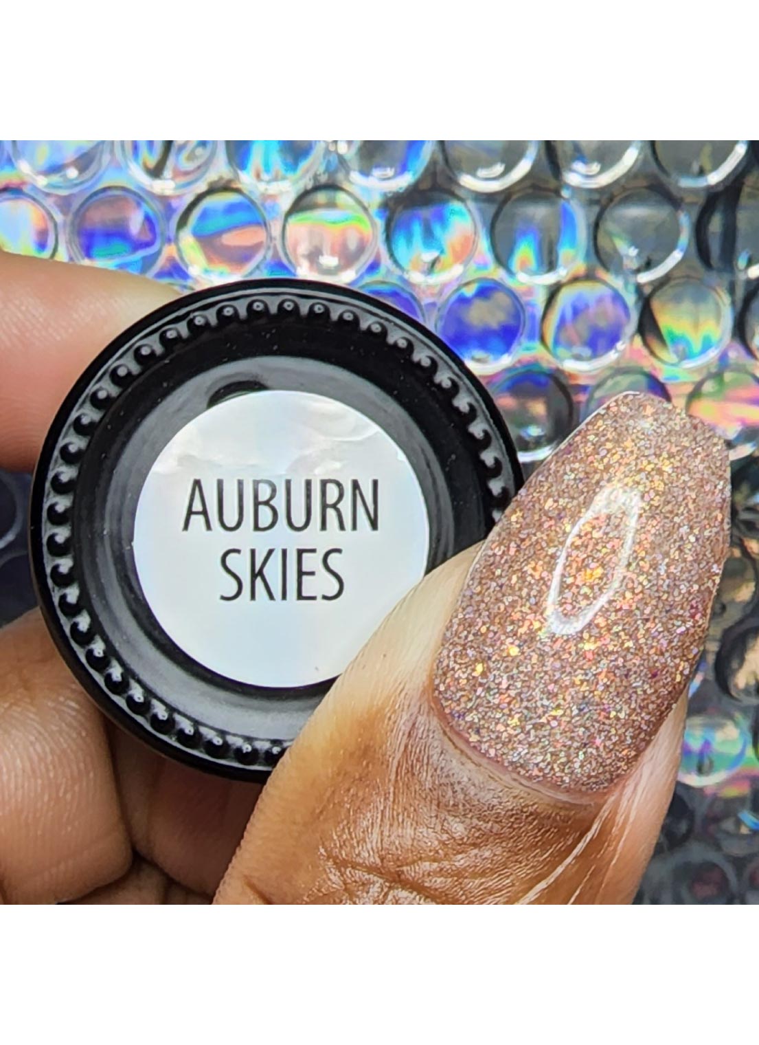 Auburn Skies - Iridescent Reflective Gel Polish - Cordoza Nail Supply