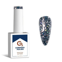 Blackout Glam - CNS Hema Free Glitter Gel Polish - Cordoza Nail Supply