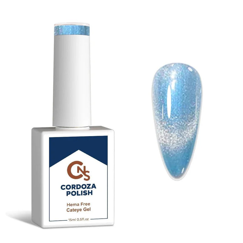 Blue Orbit - CNS Hema Free Aurora Cateye Gel Polish - Cordoza Nail Supply