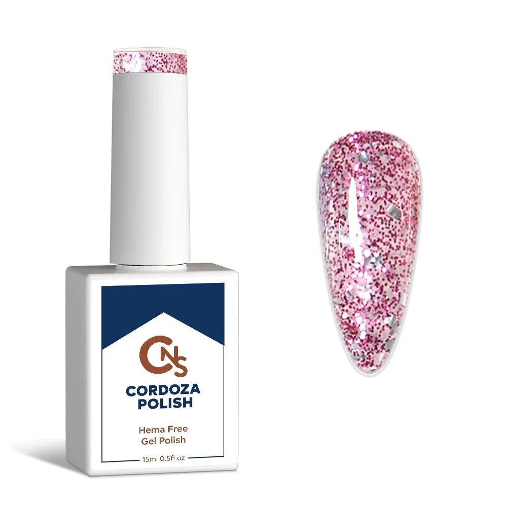 Bubble Beam - CNS Hema Free Glitter Gel Polish - Cordoza Nail Supply
