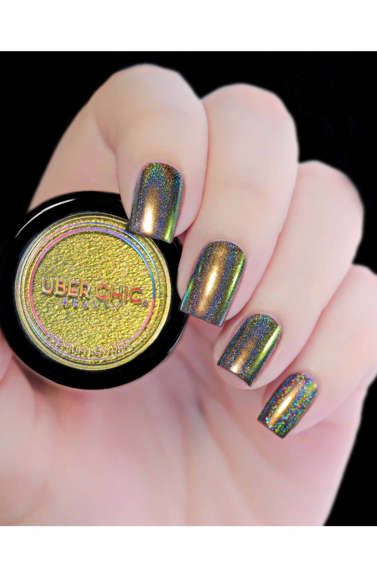 Chameleon Holographic Nail Powder: Amazon Princess - Cordoza Nail Supply