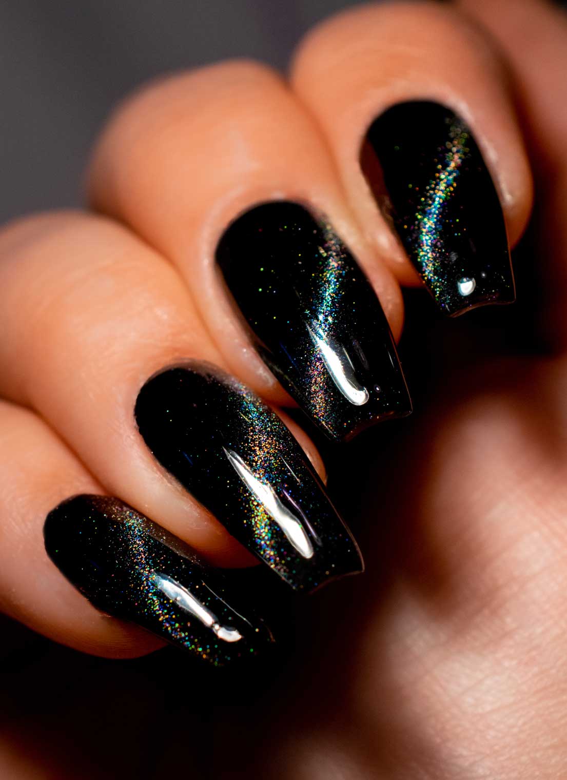 Chasing Lightning - Holo Cats Eye Gel Polish - Cordoza Nail Supply