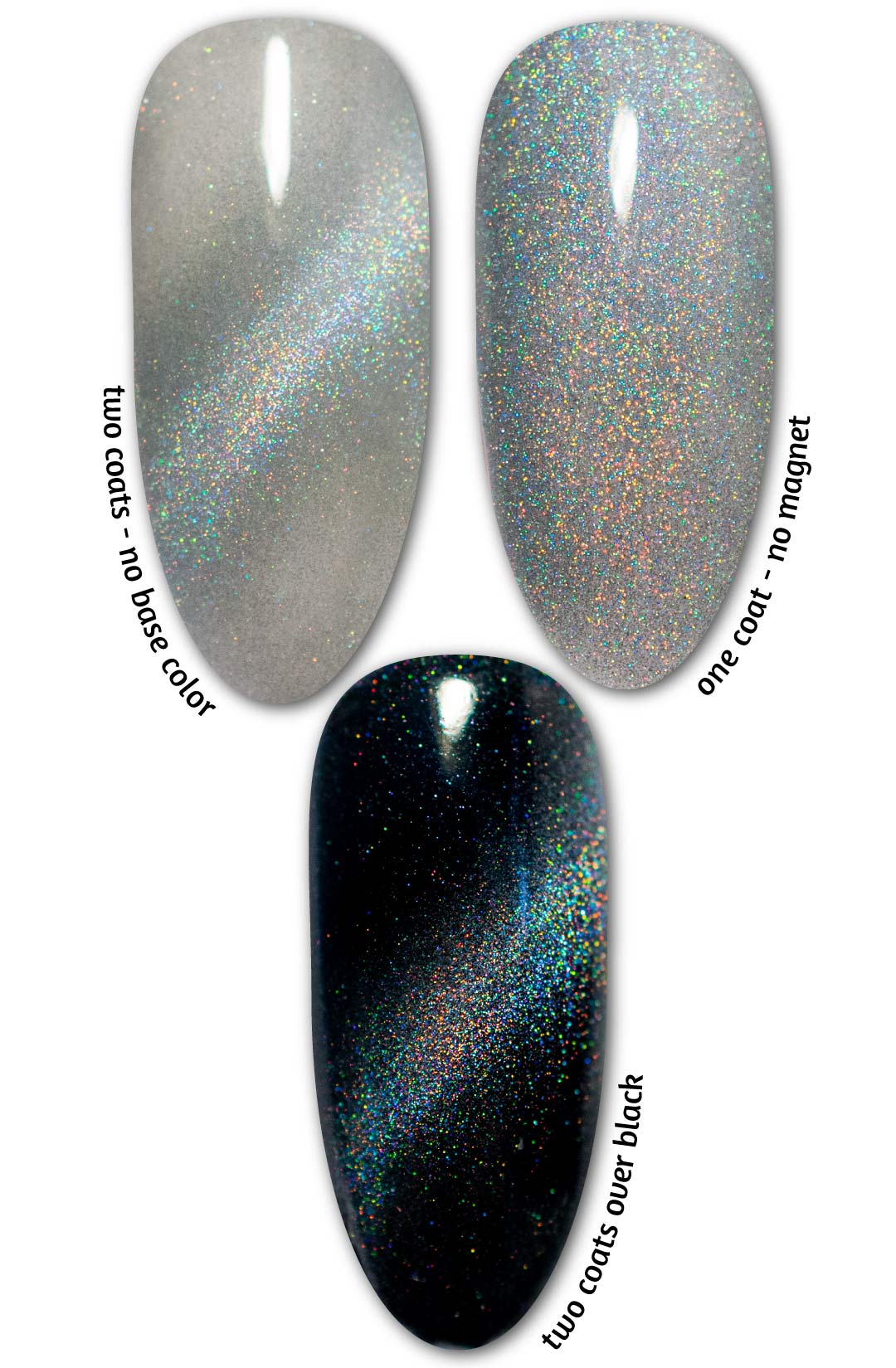 Chasing Lightning - Holo Cats Eye Gel Polish - Cordoza Nail Supply