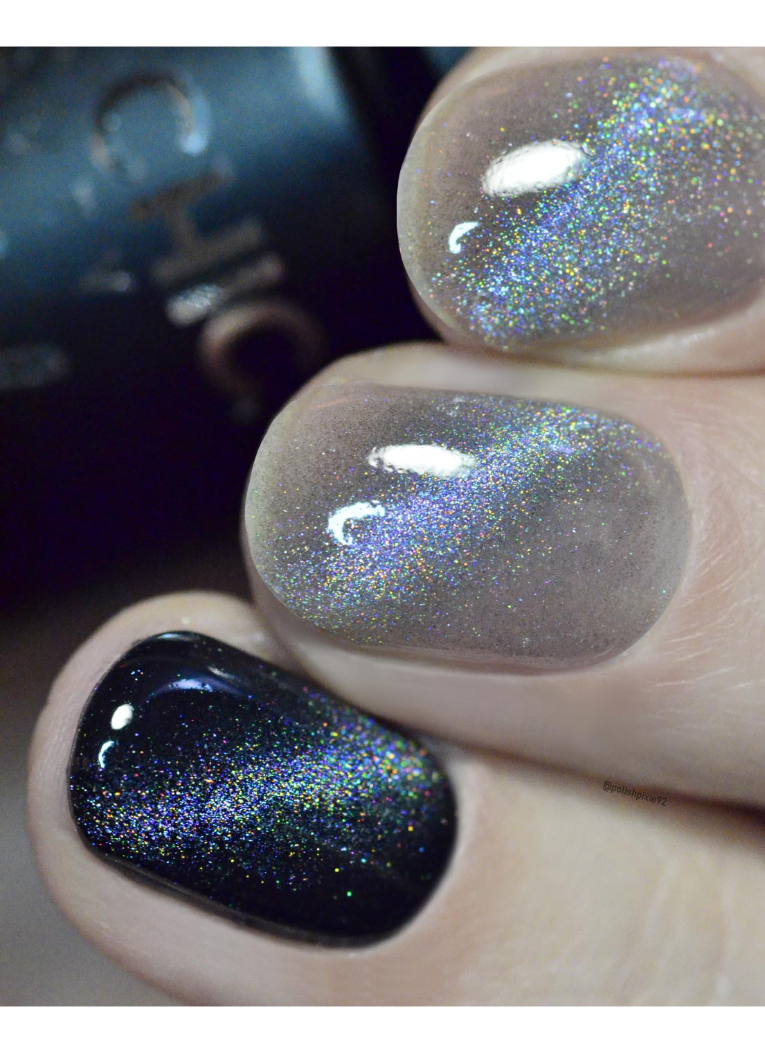Chasing Lightning - Holo Cats Eye Gel Polish - Cordoza Nail Supply