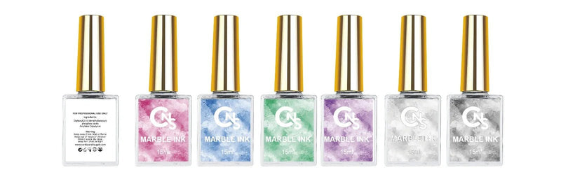 CNS Marble Inks 6pc - Cordoza Nail Supply