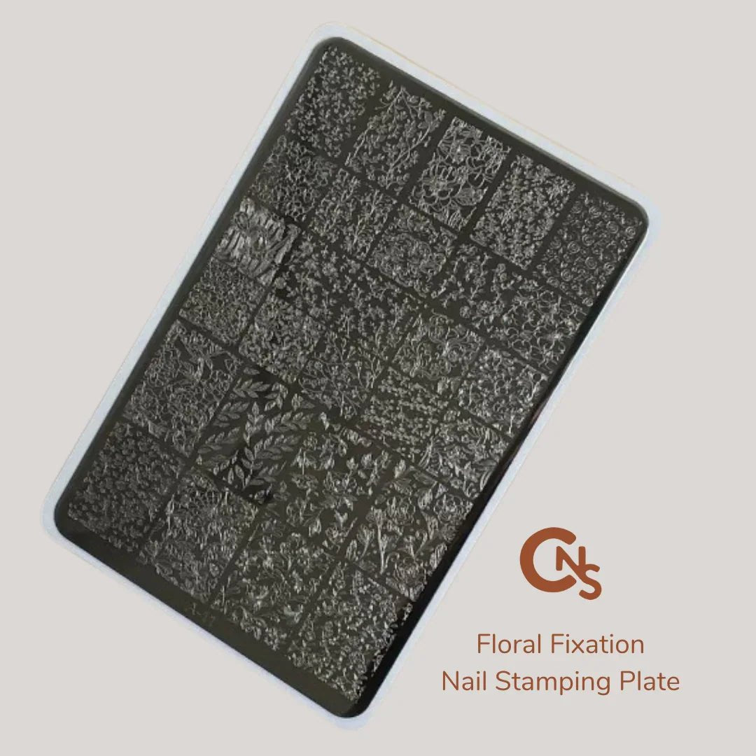 Floral Fixation Nail Stamping Plate - Cordoza Nail Supply