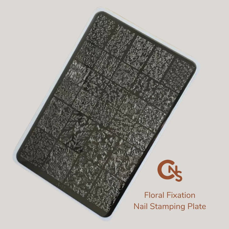 Floral Fixation Nail Stamping Plate - Cordoza Nail Supply