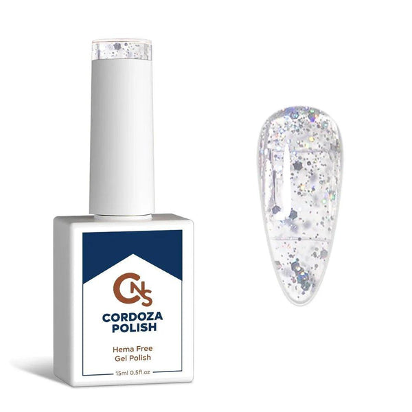 Frosted Drip - CNS Hema Free Glitter Gel Polish.