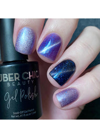 Galactic Night - Cats Eye Iridescent Gel Polish - Cordoza Nail Supply