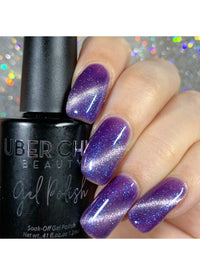 Galactic Night - Cats Eye Iridescent Gel Polish - Cordoza Nail Supply