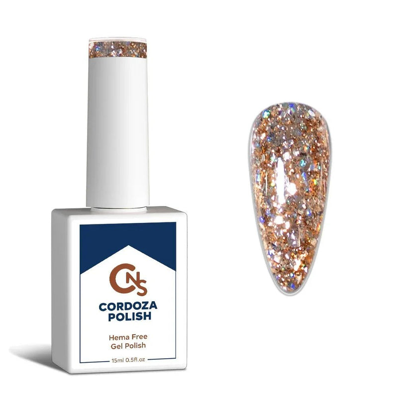 Gilt Trip - CNS Hema Free Glitter Gel Polish - Cordoza Nail Supply