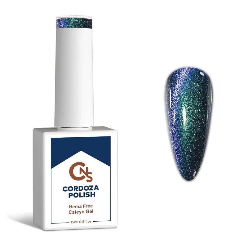 Hard Blue🐂 - CNS Hema Free Cosmic Cateye Gel Polish - Cordoza Nail Supply