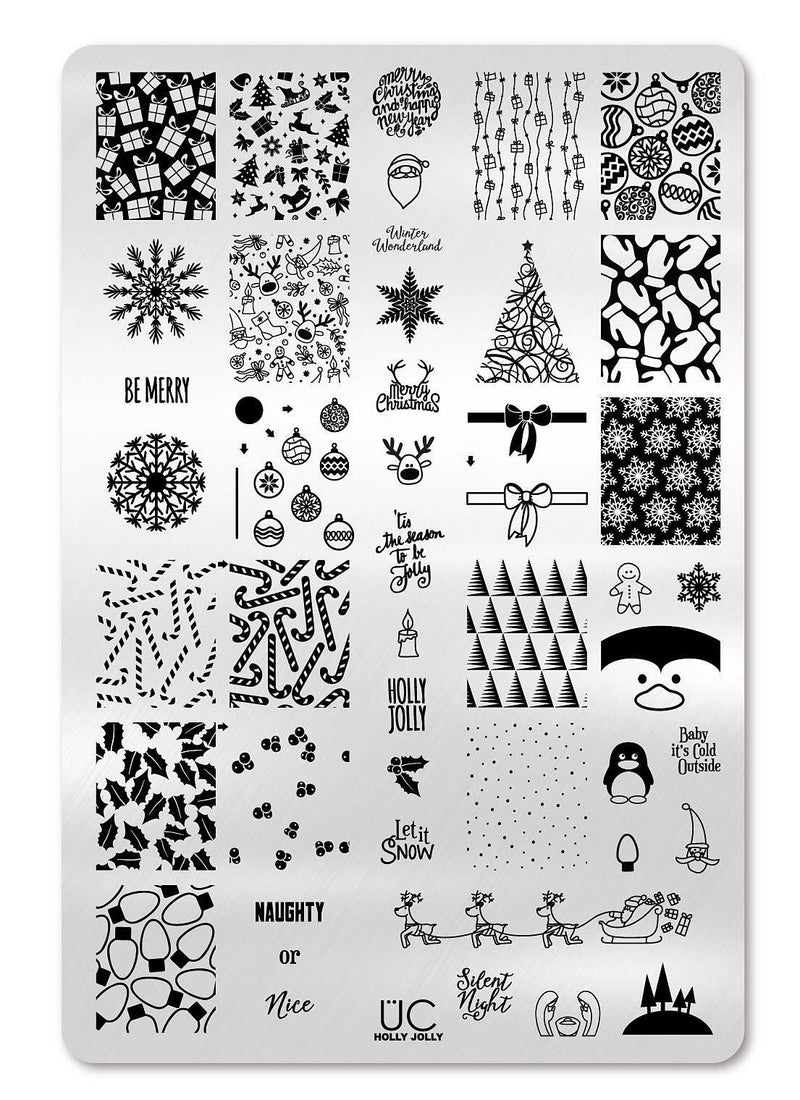 Holly Jolly, (Christmas-02) - Cordoza Nail Supply