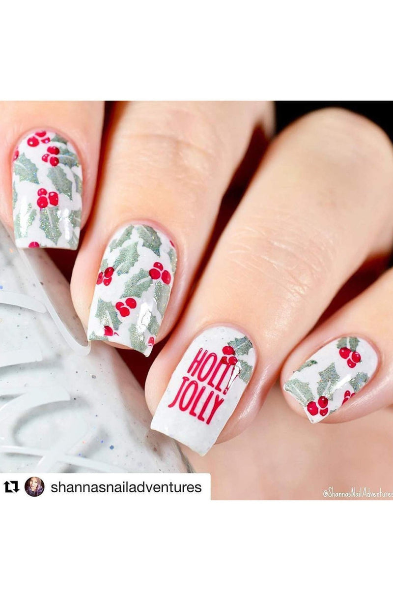 Holly Jolly, (Christmas-02) - Cordoza Nail Supply