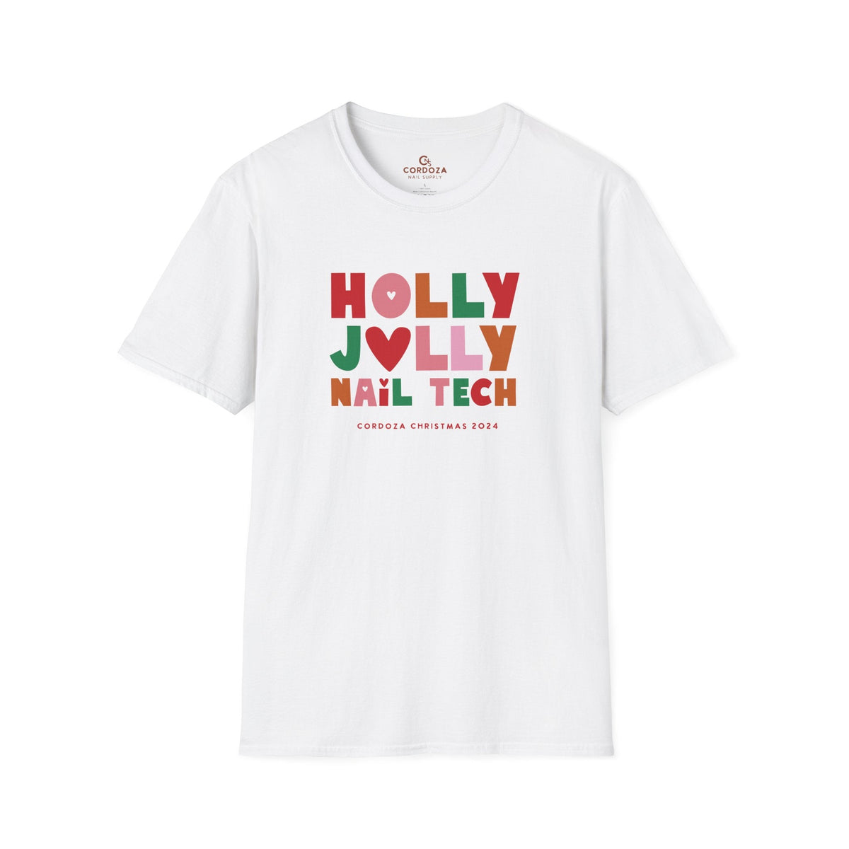 Holly Jolly Nail Tech T-Shirt - Cordoza Nail Supply