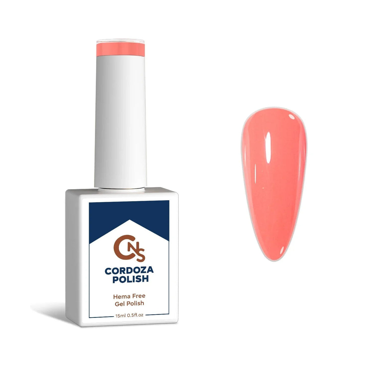Hot Coral Summer - CNS Hema Free Gel Polish - Cordoza Nail Supply