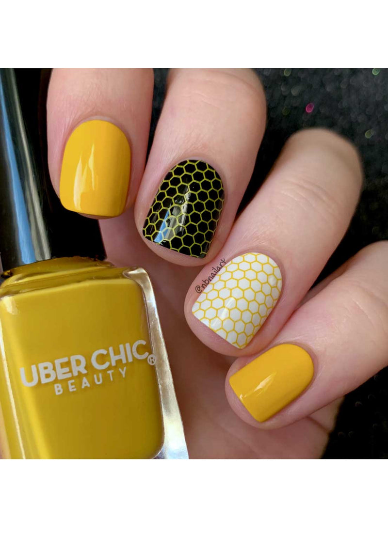 Lazy Little Bumblebee - Stamping Polish - Cordoza Nail Supply