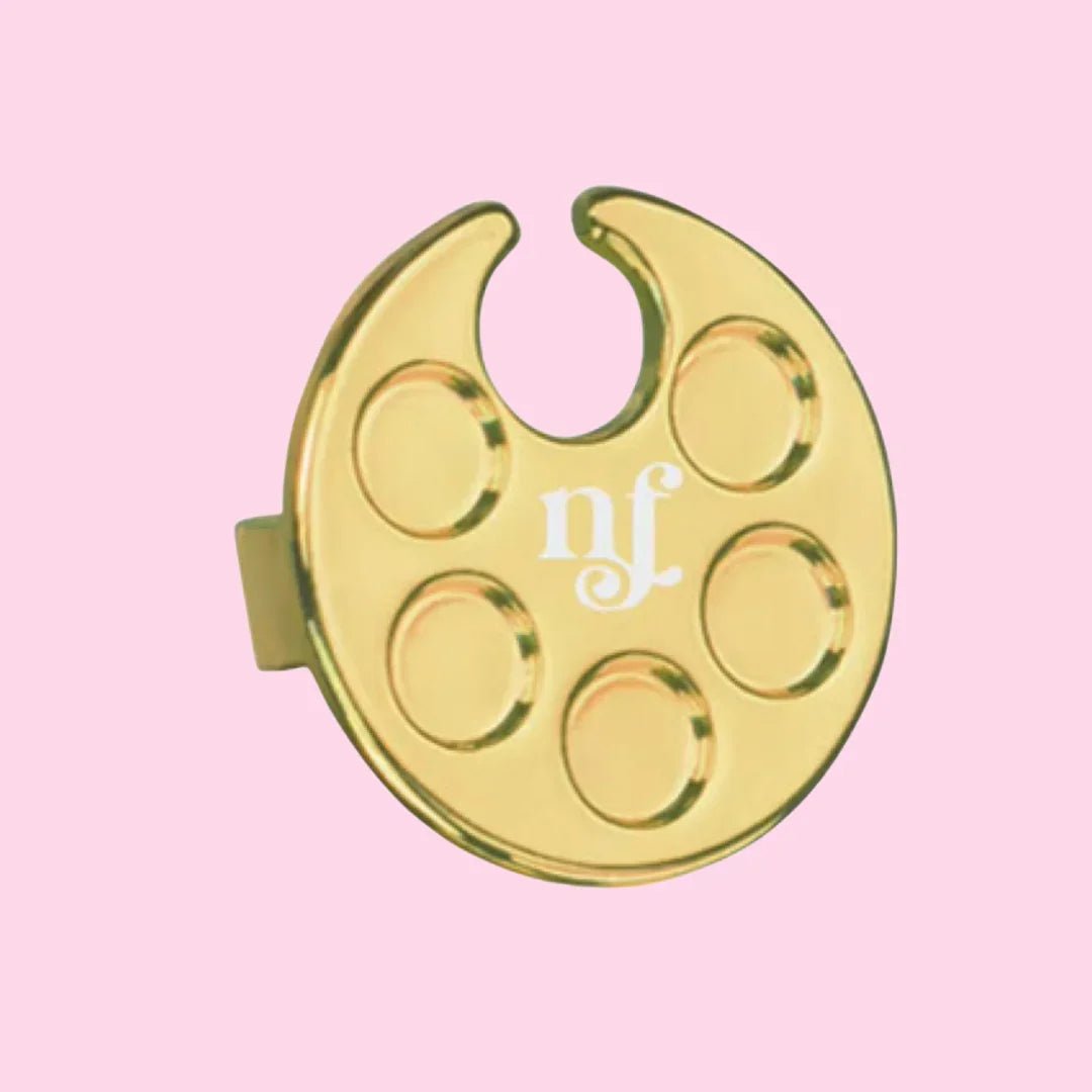 Mini Gold Art Palette - Adjustable Thumb Ring - Cordoza Nail Supply