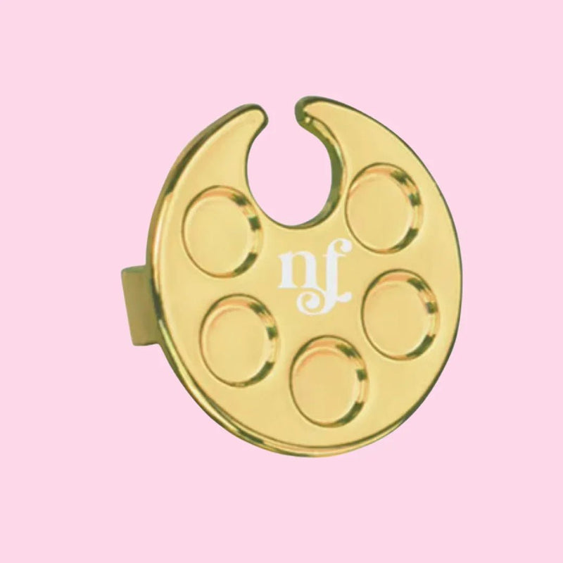 Mini Gold Art Palette - Adjustable Thumb Ring - Cordoza Nail Supply